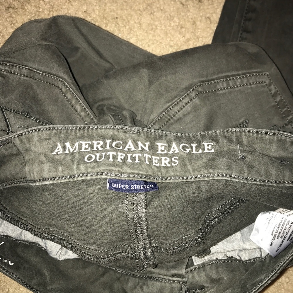 Olive skinny jeans